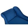 Chaise Longue Tapizado En Tela Azul Cobalto Con Patas De Madera Oscura Estilo Glam Versión Izquierda Biarritz - Azul