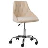 Silla De Oficina De Terciopelo Beige Negro Plateado Giratoria Ajustable Parrish - Beige