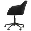 Silla De Oficina De Terciopelo Negro Giratoria Altura Acolchado Venice - Negro