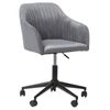 Silla De Oficina De Terciopelo Gris Negro Giratoria Altura Acolchado Venice - Gris