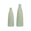 Jarrón Decorativo Verde Claro 54 Cm De Terracota Minimalista Decoración Escandinava Moderna Florentia - Verde