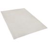 Alfombra De Lana Blanco Crema Con Viscosa 80 X 150 Cm Rectangular Tejida A Mano - Blanco