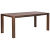 Mesa De Comedor De Madera Maciza Oscura 180 X 85 Cm Tradicional Rústica Natura - Madera Oscura