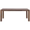 Mesa De Comedor De Madera Maciza Oscura 180 X 85 Cm Tradicional Rústica Natura - Madera Oscura