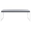 Mesa De Comedor De Jardín Con Tablero De Vidrio Y Marco De Aluminio Gris Y Blanco Resistente A La Intemperie Catania - Gris