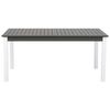 Mesa De Jardín Gris De Aluminio 75 X 168 / 248 X 100 Cm Con Tablero Extensible Pancole - Gris