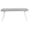 Mesa De Jardín De Aluminio Gris Y Blanco Extensible Resistente A La Intemperie Pereta - Gris