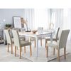 Conjunto De 2 Sillas De Comedor De Piel Sintética Beige Broadway