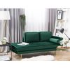 Chaise Longue Tapizado En Terciopelo Verde Esmeralda Versión Derecha Patas De Metal Diseño Moderno Miramas - Verde