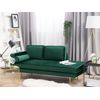 Chaise Longue Tapizado En Terciopelo Verde Esmeralda Versión Izquierda Patas De Metal Diseño Moderno Miramas - Verde