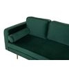 Chaise Longue Tapizado En Terciopelo Verde Esmeralda Versión Izquierda Patas De Metal Diseño Moderno Miramas - Verde