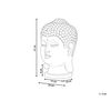 Figura Decorativa Blanca De Cerámica Cabeza De Buda Estilo Glamour Decoración Accesorios Buddha - Blanco