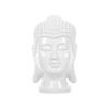 Figura Decorativa Blanca De Cerámica Cabeza De Buda Estilo Glamour Decoración Accesorios Buddha - Blanco