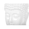 Figura Decorativa Blanca De Cerámica Cabeza De Buda Estilo Glamour Decoración Accesorios Buddha - Blanco