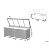 Caja De Almacenamiento Para Jardín En Ratán Sintético Blanco 158 X 63 Cm Modena - Blanco