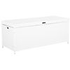 Caja De Almacenamiento Para Jardín En Ratán Sintético Blanco 158 X 63 Cm Modena - Blanco