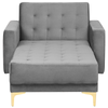 Chaise Longue De Terciopelo Gris Aberdeen