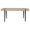 Mesa De Comedor Con Tapa De Madera Patas De Horquilla De Metal Negro 150 X 90 Cm Estilo Industrial Rectangular Adena - Madera Clara