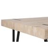 Mesa De Comedor Con Tapa De Madera Patas De Horquilla De Metal Negro 150 X 90 Cm Estilo Industrial Rectangular Adena - Madera Clara