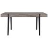 Mesa De Comedor Con Tapa De Madera Oscura Patas De Horquilla De Metal Negro 150 X 90 Cm Estilo Industrial Rectangular Adena - Madera Oscura