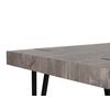 Mesa De Comedor Con Tapa De Madera Oscura Patas De Horquilla De Metal Negro 150 X 90 Cm Estilo Industrial Rectangular Adena - Madera Oscura