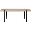 Mesa De Comedor Con Tapa De Madera Patas De Horquilla De Metal Negro 180 X 90 Cm Estilo Industrial Rectangular Adena - Madera Clara