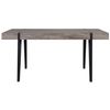 Mesa De Comedor Con Tapa De Madera Oscura Patas De Horquilla De Metal Negro 180 X 90 Cm Estilo Industrial Rectangular Adena - Madera Oscura