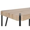 Mesa De Comedor Tapa De Mdf Color Madera Clara Patas De Metal Negro 130 X 80 Cm 6 Plazas Rectangular Industrial Cambell - Madera Clara