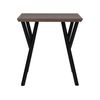 Mesa De Comedor Tablero De Madera Oscura Patas De Metal Negro 70 X 70 Cm Cuadrada 4 Plazas Industrial Bravo - Madera Oscura