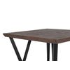 Mesa De Comedor Tablero De Madera Oscura Patas De Metal Negro 70 X 70 Cm Cuadrada 4 Plazas Industrial Bravo - Madera Oscura