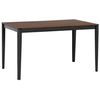 Mesa De Comedor De Madera Oscura Con Patas De Metal Negro 135 X 80 Cm Estilo Tradicional Rectangular Cedar - Madera Oscura