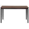 Mesa De Comedor De Madera Oscura Con Patas De Metal Negro 135 X 80 Cm Estilo Tradicional Rectangular Cedar - Madera Oscura