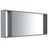 Mueble De Baño Moderno Gris Y Plateado Con Espejo 2 Cajones Lavabo Almeria - Gris