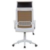 Silla De Oficina Reclinable De Poliéster Marrón Blanco Giratoria Ajustable Leader - Marrón