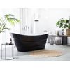 Bañera Independiente De Acrílico Sanitario Negro Individual 170 X 73 Cm Diseño Moderno Ovalado Buenavista - Negro