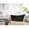 Bañera Independiente De Acrílico Sanitario Negro Individual 170 X 73 Cm Diseño Moderno Ovalado Buenavista - Negro