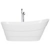 Bañera Independiente De Acrílico Sanitario Blanco Individual 170 X 73 Cm Diseño Moderno Ovalado Buenavista - Blanco