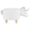 Reposapiés De Algodón Poliéster Blanco Madera Clara Unicornio Patas Madera Unicorn - Blanco