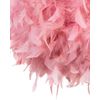 Lámpara Colgante De Plumas Rosas Forma Redonda Estilo Glam Moderno Drava - Rosa