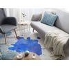 Alfombra De Tela Multicolor 160 X 230 Cm Estampado De Salpicaduras De Pintura Abstracto Estilo Moderno Odalar - Azul