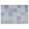 Alfombra De Tela Multicolor 140 X 200 Cm Patchwork Rectangular Coastal Inkaya - Gris