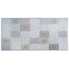 Alfombra De Tejido Multicolor 80 X 150 Cm Patchwork Rectangular Coastal Inkaya - Gris