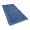 Alfombra Peluda Azul De Pelo Largo 80 X 150 Cm Rectangular Con Mechones De Algodón Cide - Azul