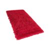 Alfombra Peluda Roja De Pelo Largo 80 X 150 Cm Rectangular Con Mechones De Algodón Cide - Rojo