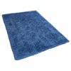 Alfombra Peluda Azul De Pelo Largo 160 X 230 Cm Rectangular Con Mechones De Algodón Cide - Azul