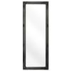 Espejo De Pared Negro Acabado Mate Rectangular Marco Adornado Negro Moderno Elegante Sala De Estar Dormitorio Pasillo Fougeres - Negro