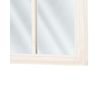 Espejo De Pared De Metal Blanquecino 62 X 113 Cm Efecto Envejecido Forma De Ventana Vintage Trelly - Blanco