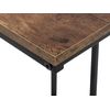 Mesa Auxiliar De Madera Oscura Forma De U Marco De Metal Negro Estilo Industrial Tablero De Partículas Sala De Estar Troy - Madera Oscura