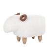 Puf Tapizado Blanco Lamb