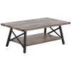 Mesa De Centro Gris Pardo Con Negro Con Estante De Almacenamiento 100 X 55 Cm Sala De Estar Estilo Industrial Carlin - Gris